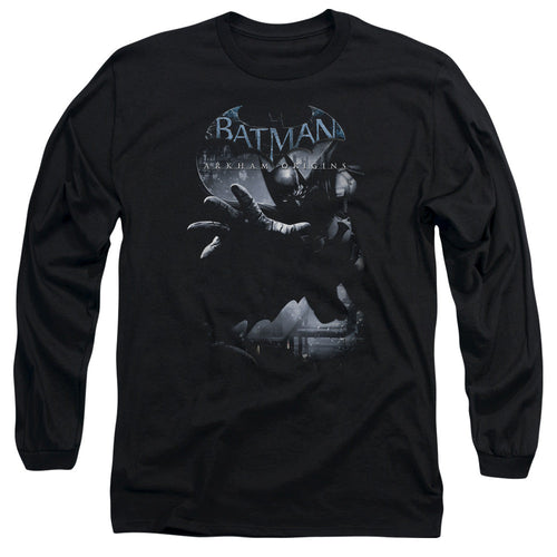 Batman Arkham Origins Out Of The Shadows Mens Long Sleeve Shirt Black