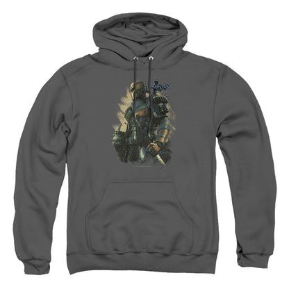 Batman Arkham Origins Deathstroke Mens Hoodie Charcoal