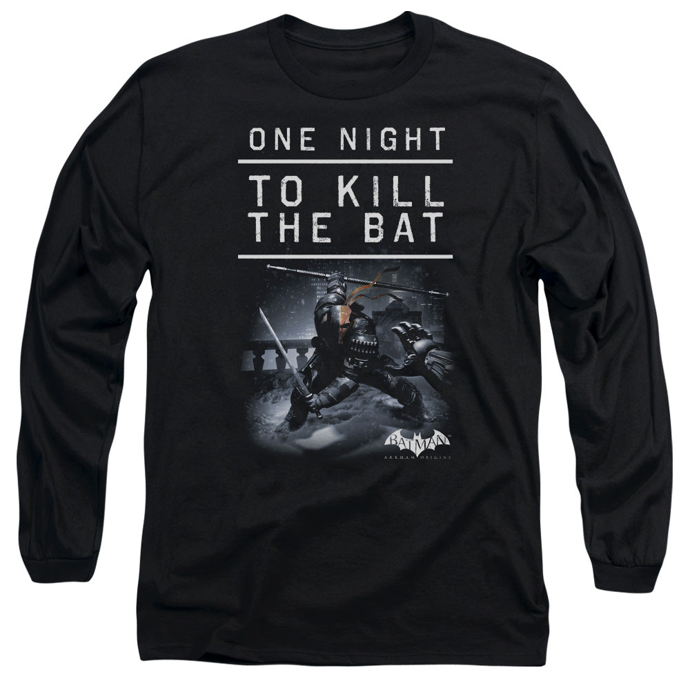 Batman Arkham Origins One Night Mens Long Sleeve Shirt Black