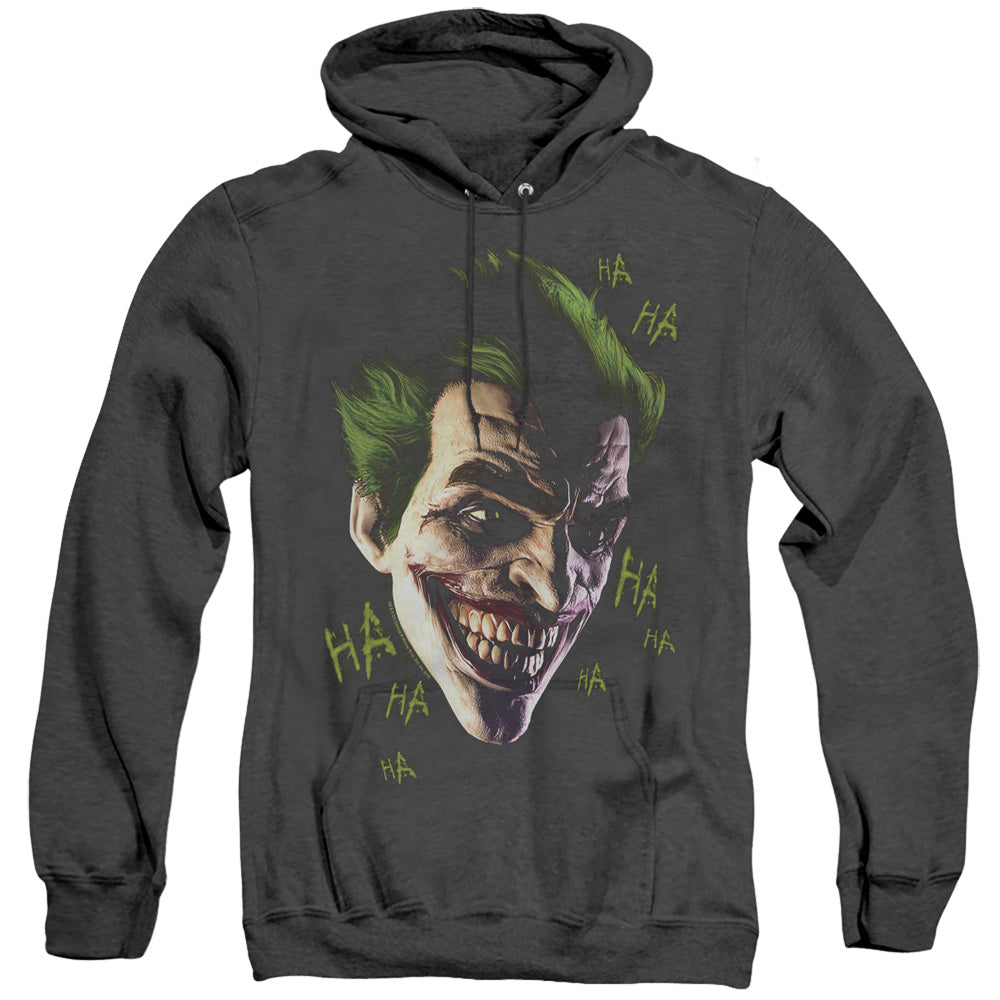 Batman Arkham Origins Joker Grim Heather Mens Hoodie Black