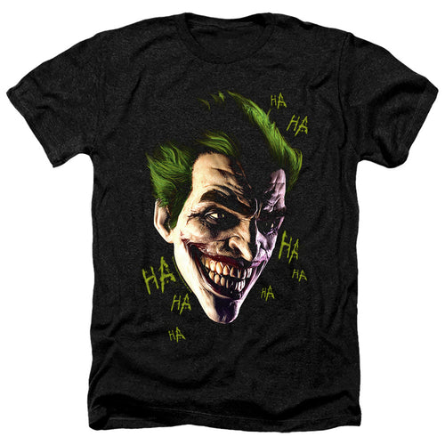 Batman Arkham Origins Joker Grim Heather Mens T Shirt Black