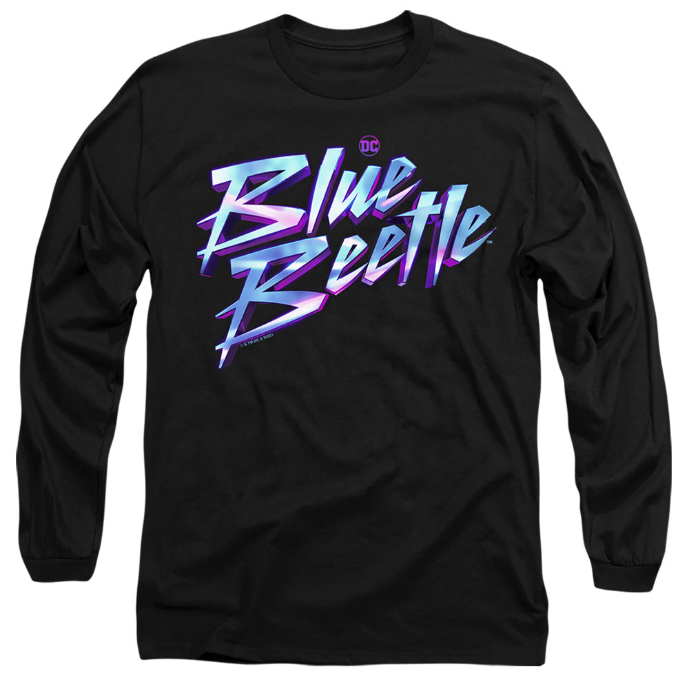 Blue Beetle (2023) Logo Mens Long Sleeve Shirt Black Officially Licensed