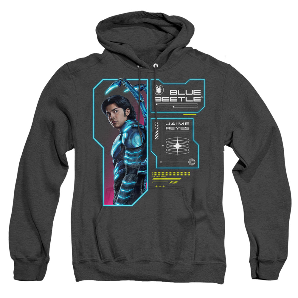 Blue Beetle (2023) Data Read Out Heather Mens Hoodie Black