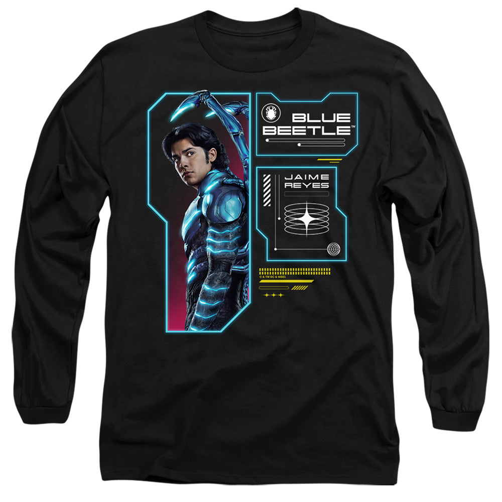 Blue Beetle (2023) Data Read Out Mens Long Sleeve Shirt Black Officially Licensed