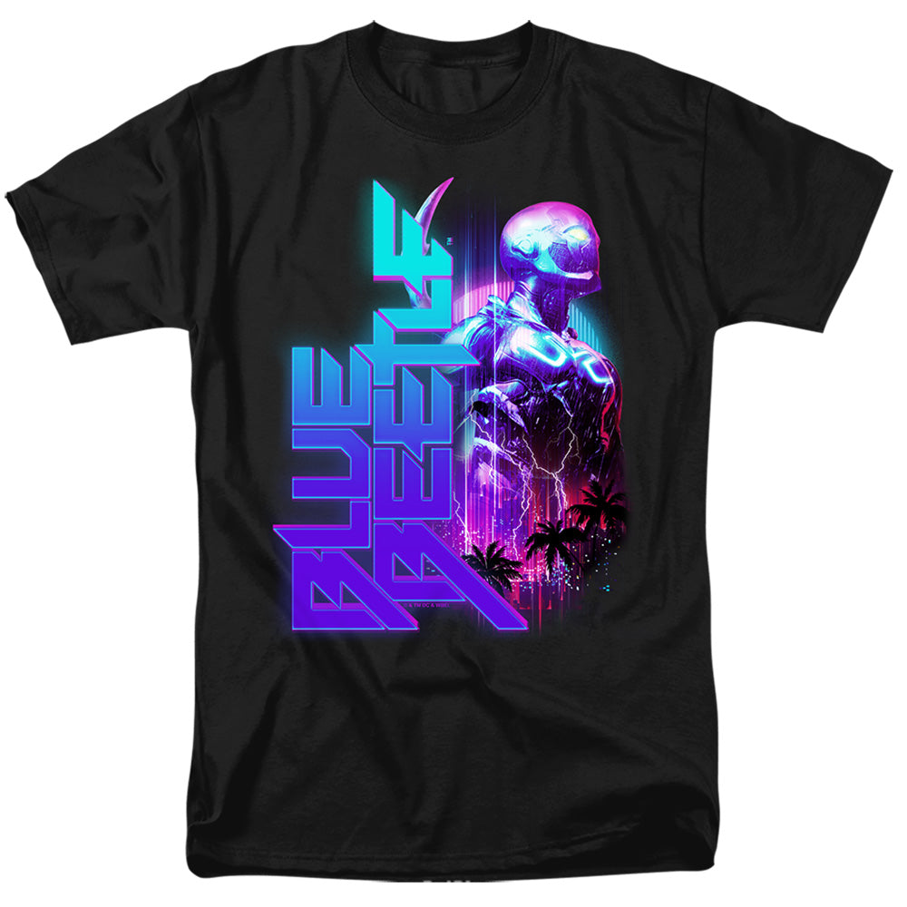 Blue Beetle (2023) Lightning Mens T Shirt Black
