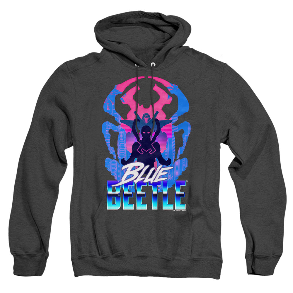 Blue Beetle (2023) Silhouette Heather Mens Hoodie Black