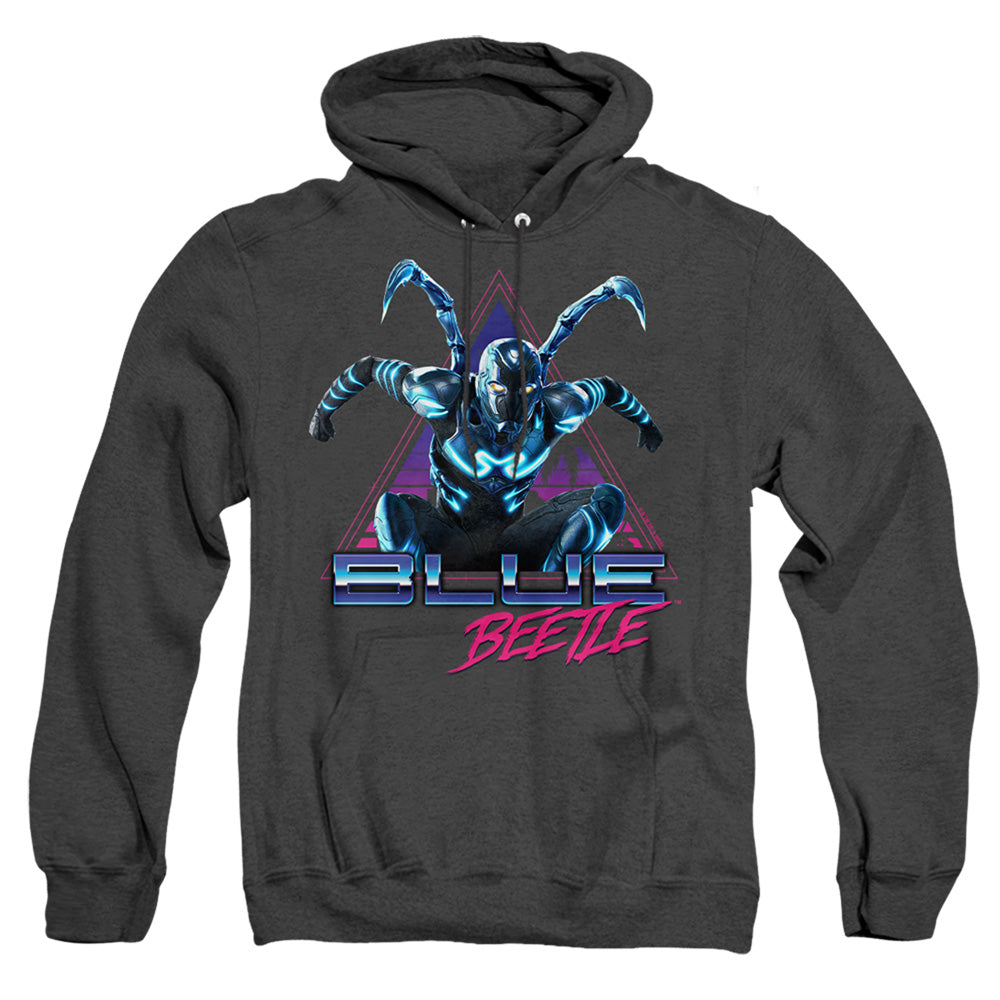 Blue Beetle (2023) Leaping Triangle Heather Mens Hoodie Black