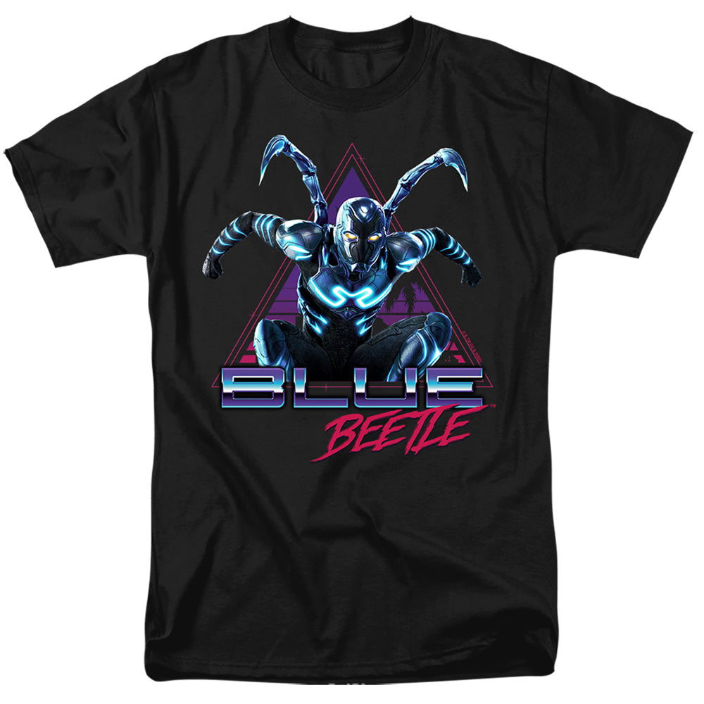 Blue Beetle (2023) Leaping Triangle Mens T Shirt Black