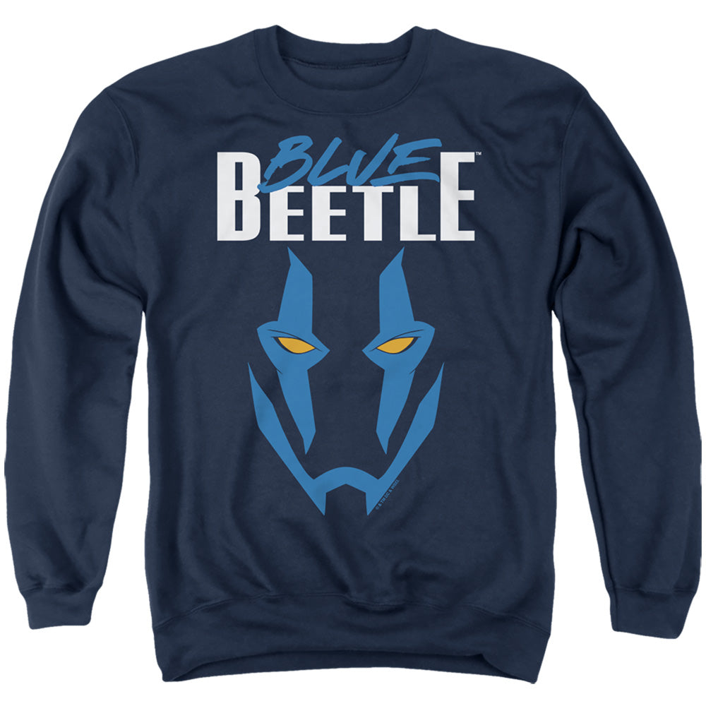 Blue Beetle (2023) Mask Mens Crewneck Sweatshirt Navy Officially Licensed