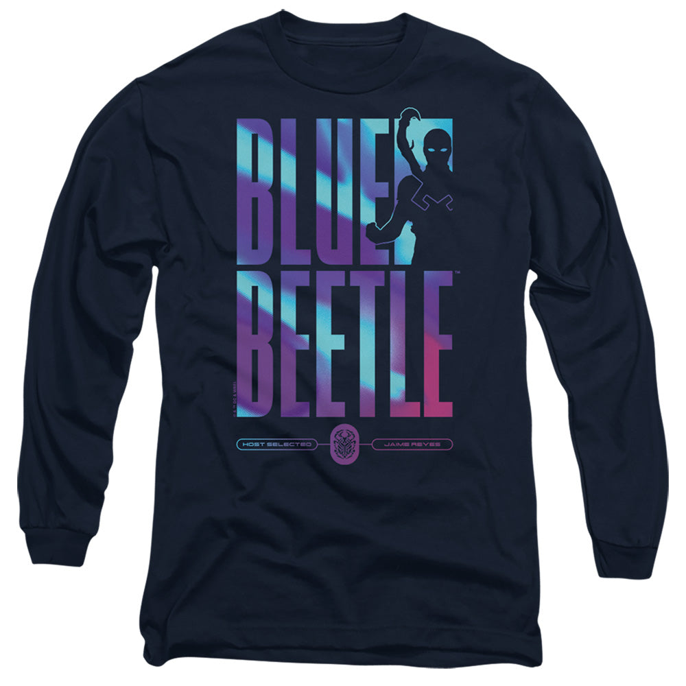 Blue Beetle (2023) Hero Host Mens Long Sleeve Shirt Navy Officially Licensed
