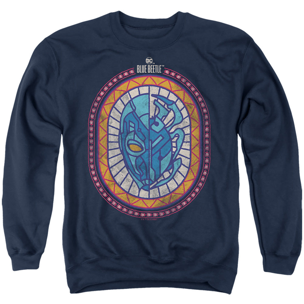 Blue Beetle (2023) Reyes Courage Mens Crewneck Sweatshirt Navy Officially Licensed