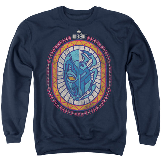 Blue Beetle (2023) Reyes Courage Mens Crewneck Sweatshirt Navy Officially Licensed