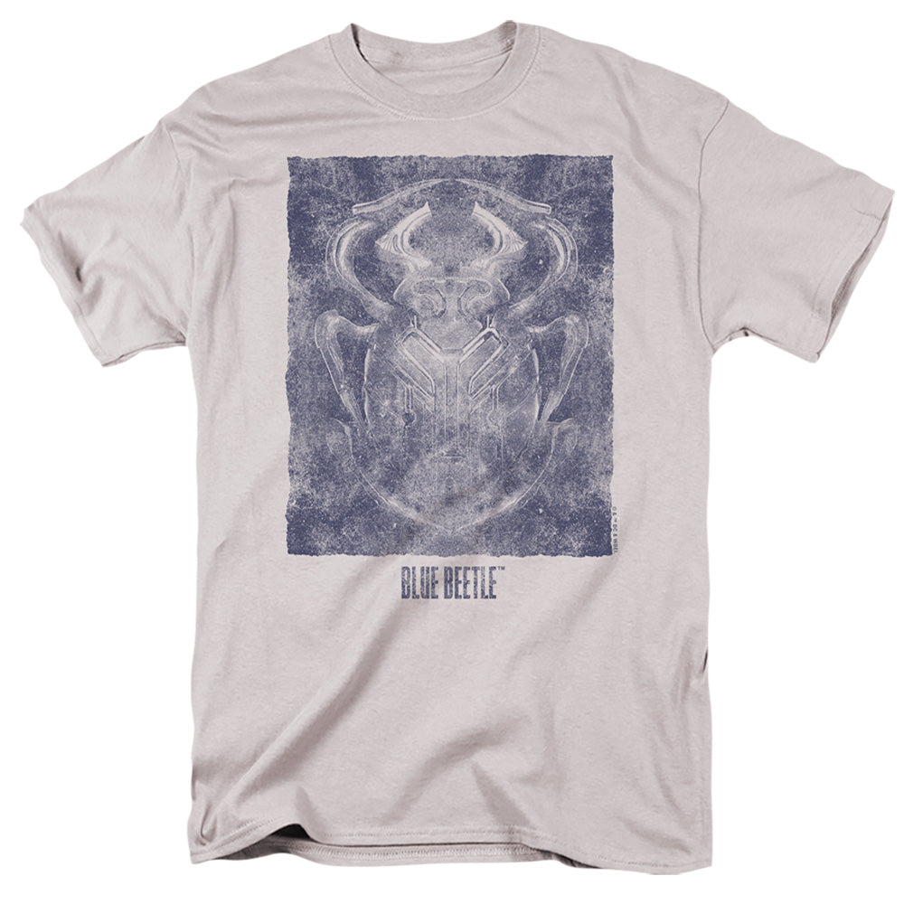 Blue Beetle (2023) Relic Beetle Mens T Shirt Silver