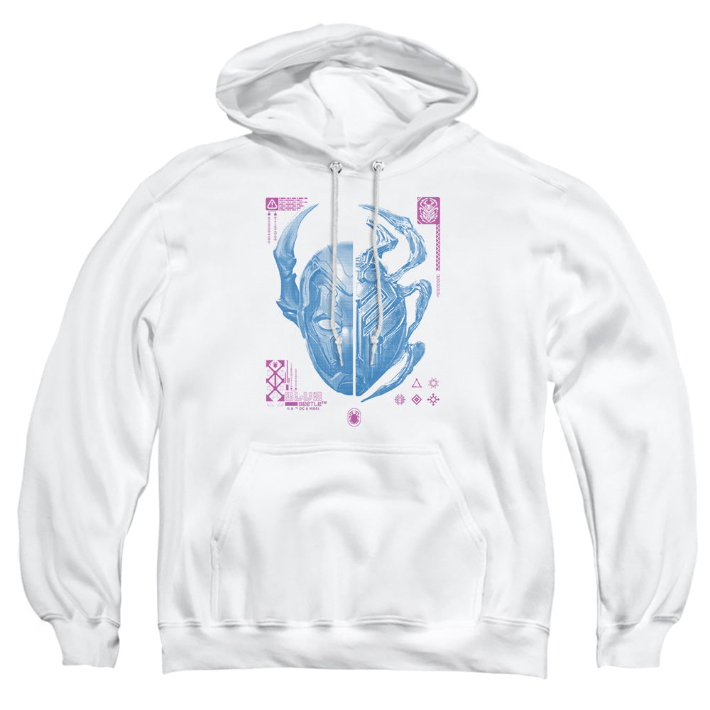 Blue Beetle (2023) Split Beetle Mens Hoodie White