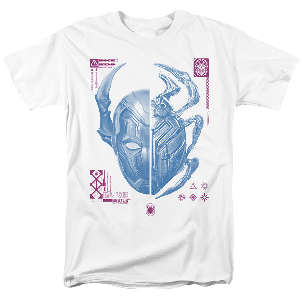 Blue Beetle (2023) Split Beetle Mens T Shirt White