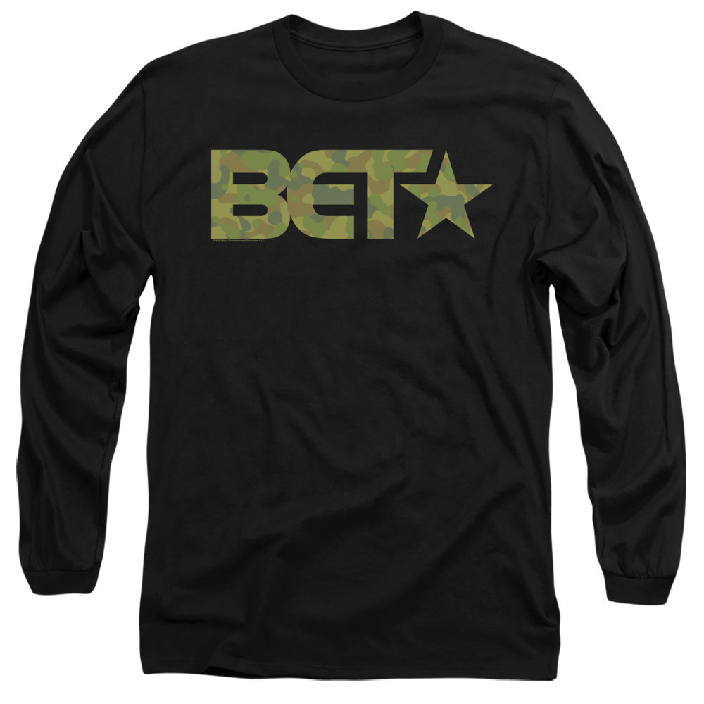 Bet Bet Camo Logo Mens Long Sleeve Shirt Black Officially Licensed