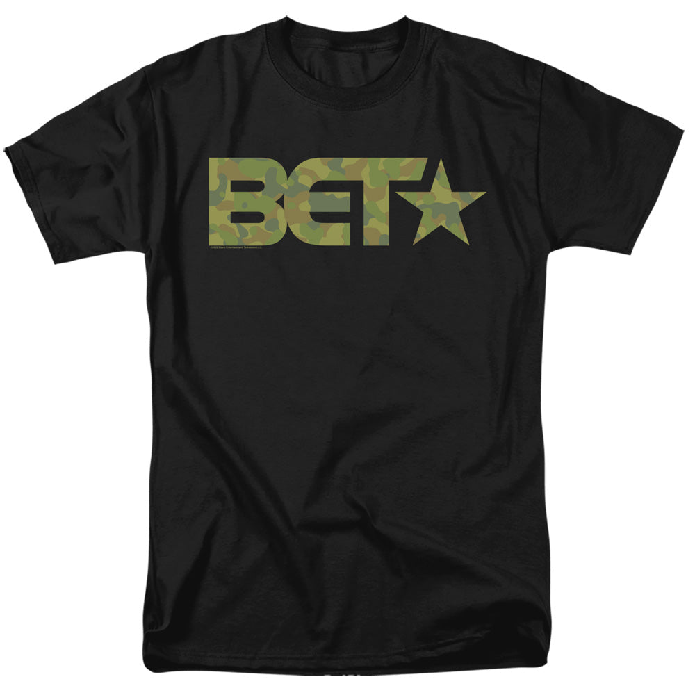 Bet Bet Camo Logo Mens T Shirt Black