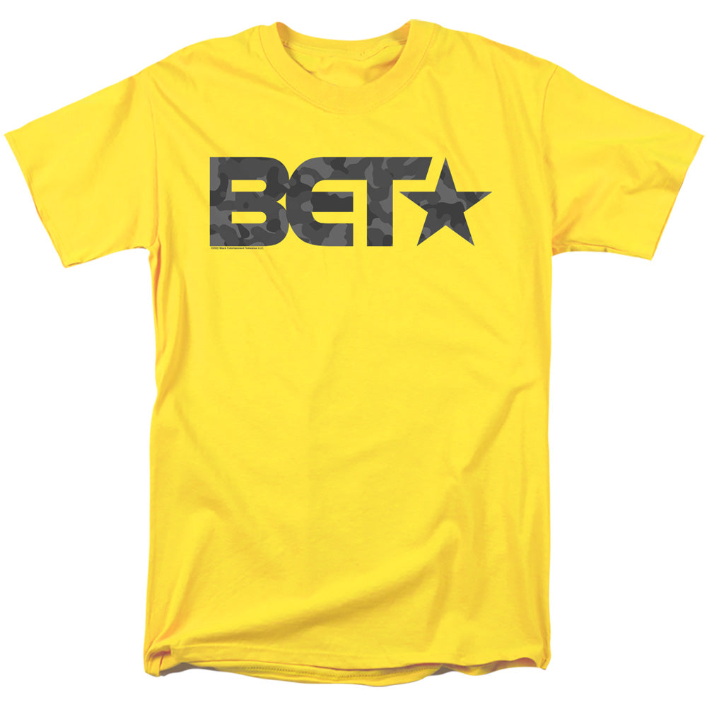 Bet Pavement Camo Mens T Shirt Yellow