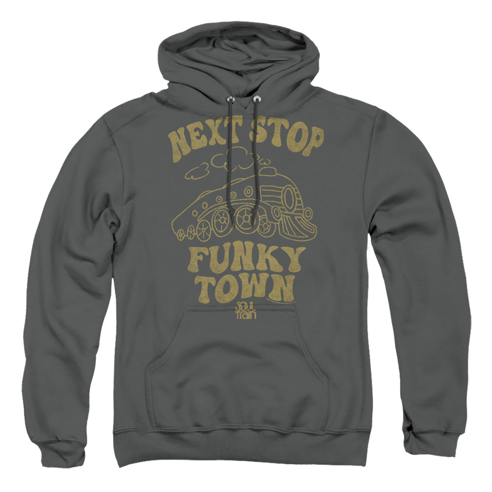 Bet Soul Train Next Stop Mens Hoodie Charcoal