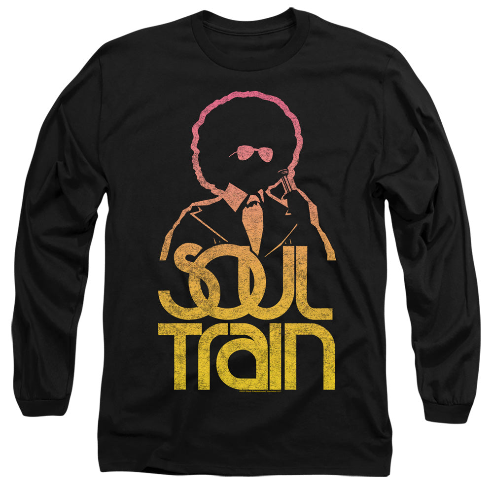 Bet Soul Train The Host Mens Long Sleeve Shirt Black Officially Licensed