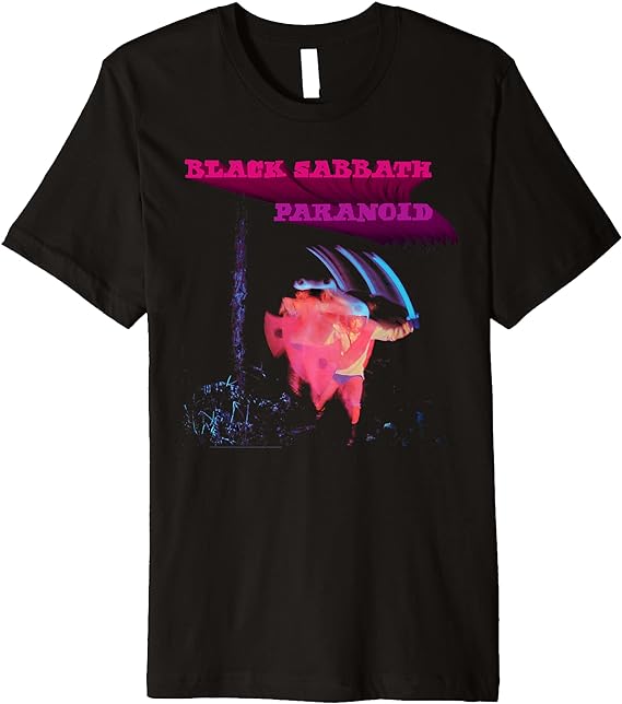 Black Sabbath Paranoid Motion Officially Licensed Mens T Shirt Black