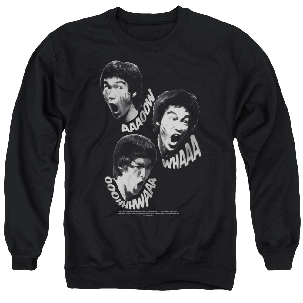 Bruce Lee Sounds Of The Dragon Mens Crewneck Sweatshirt Black Officially Licensed