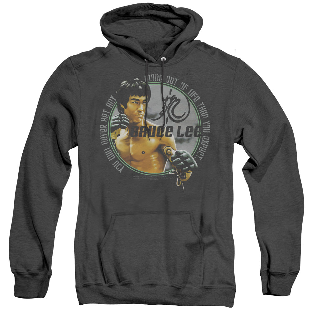 Bruce Lee Expectations Heather Mens Hoodie Black
