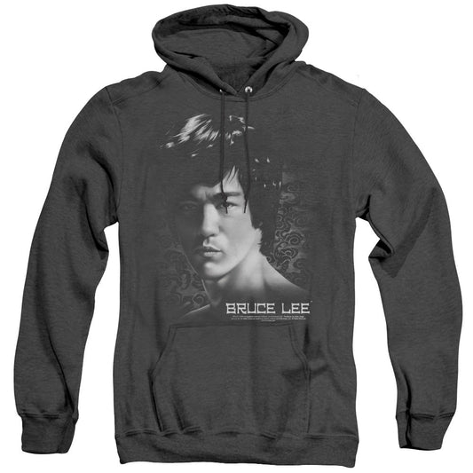 Bruce Lee In Your Face Heather Mens Hoodie Black