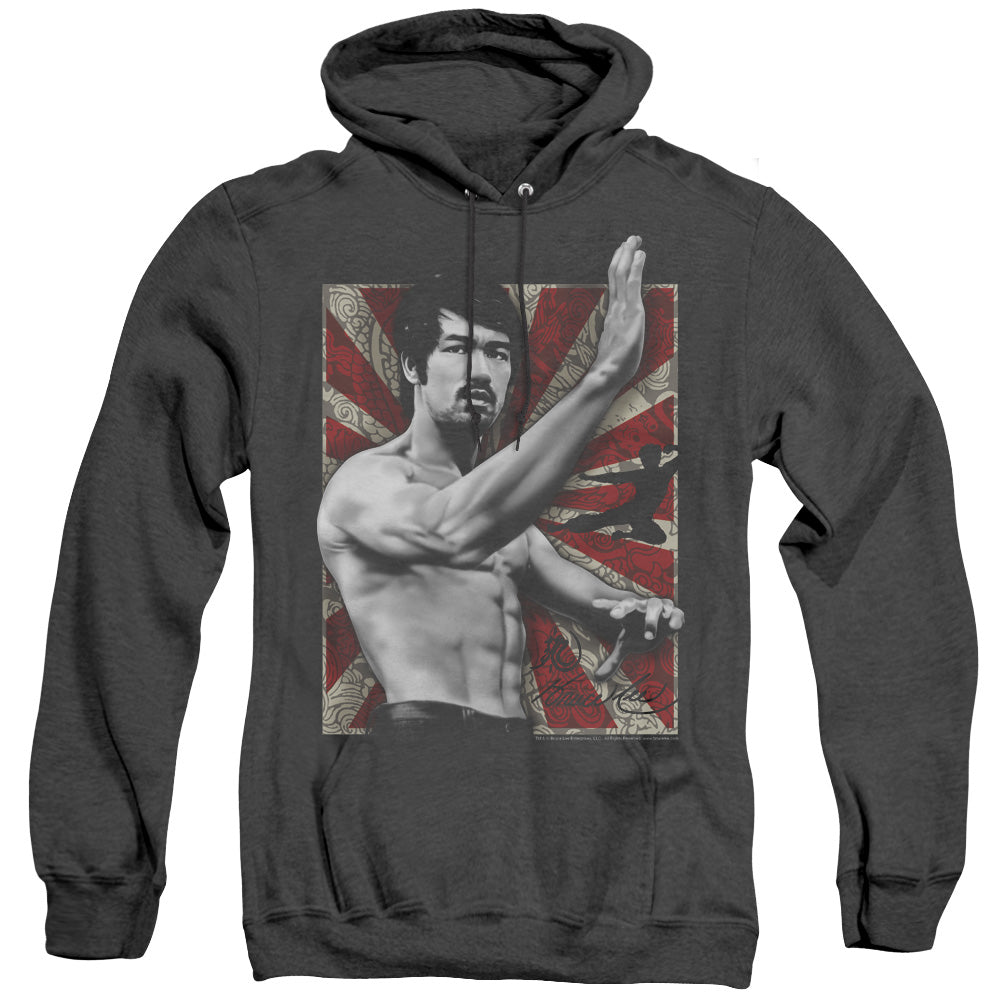 Bruce Lee Concentrate Heather Mens Hoodie Black