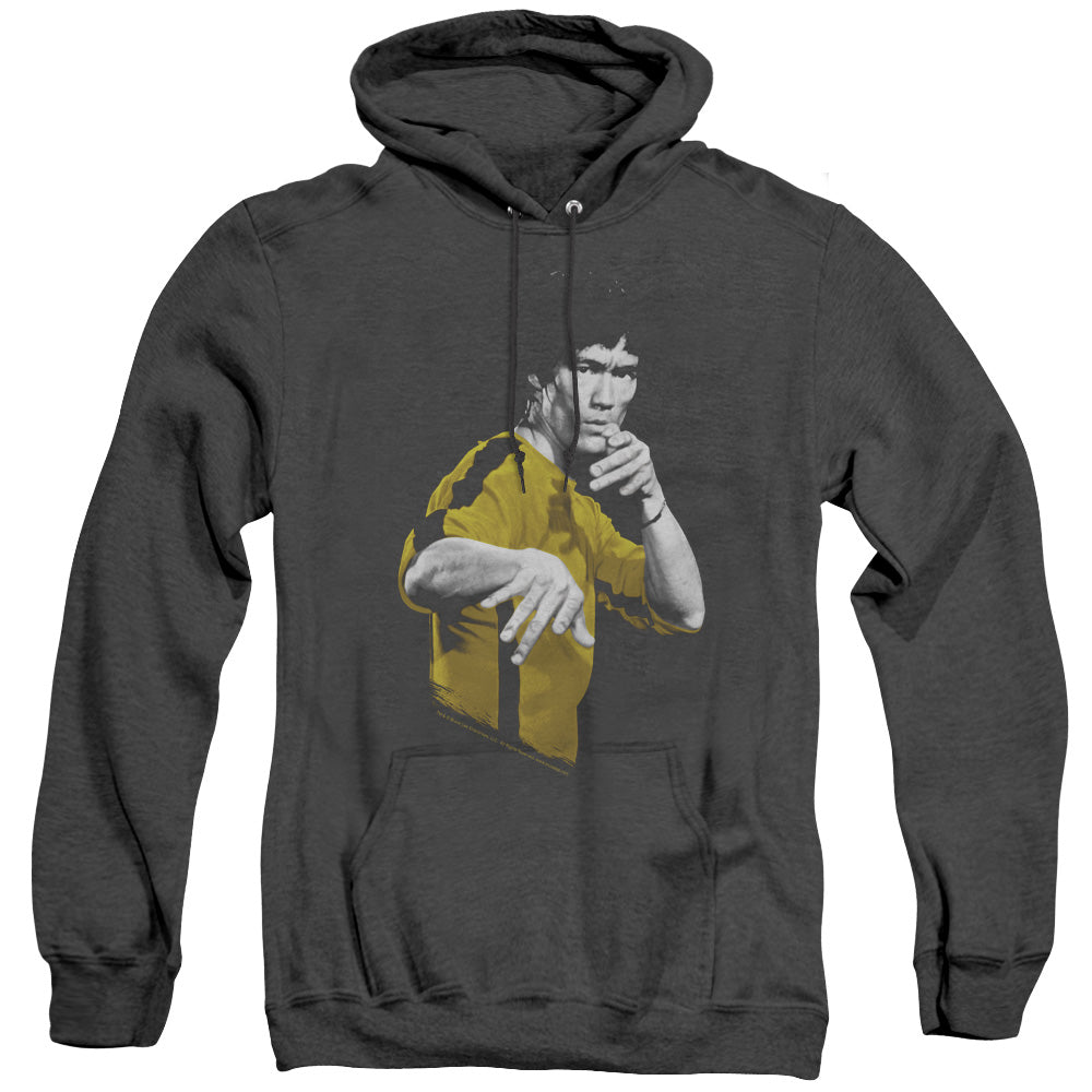 Bruce Lee Suit Of Death Heather Mens Hoodie Black