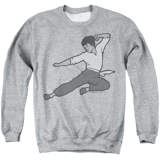 Bruce Lee The Signature Move Mens Crewneck Sweatshirt Athletic Heather Officially Licensed