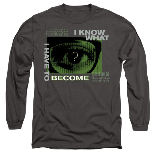 The Batman Become The Riddler Mens Long Sleeve Shirt Charcoal Officially Licensed