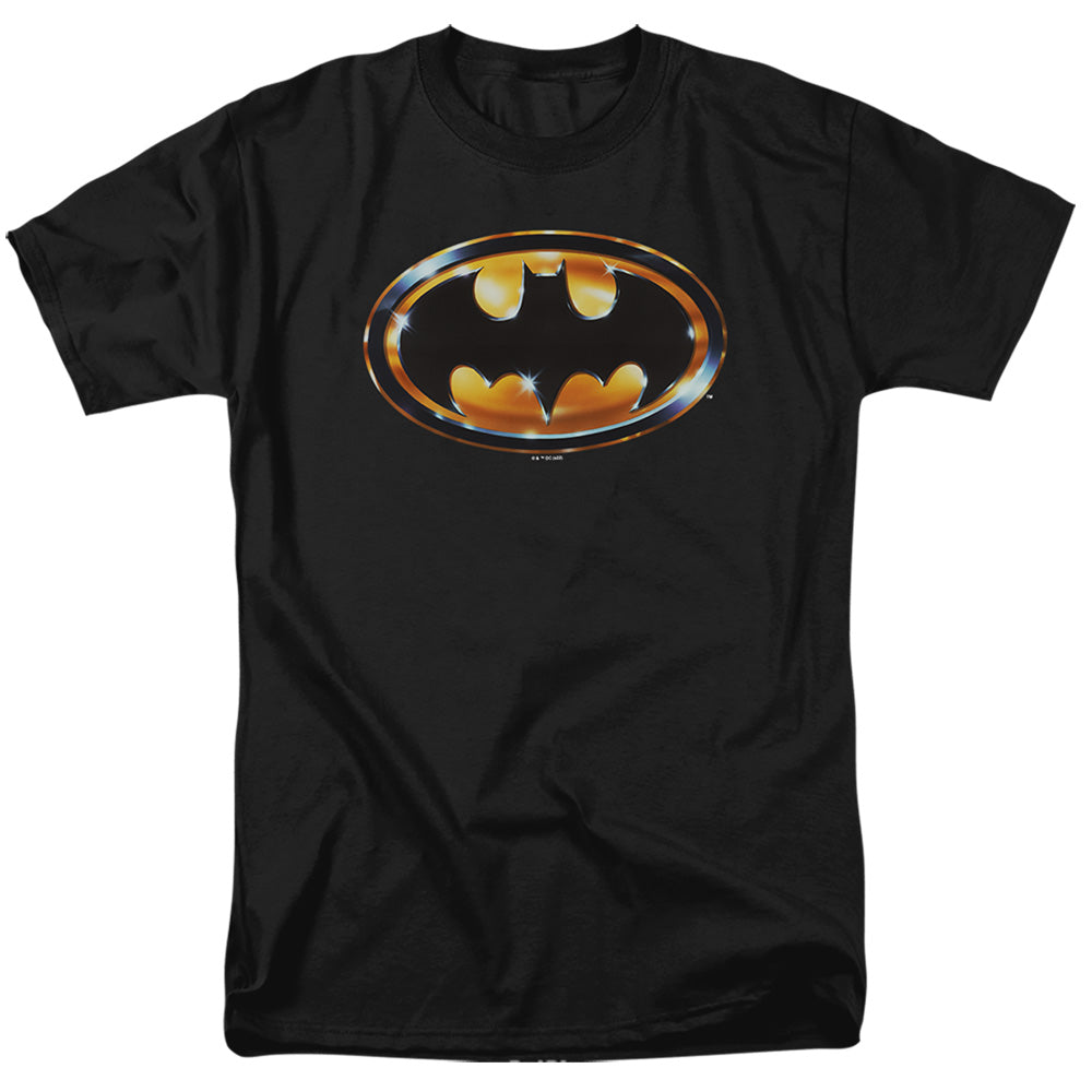 Batman (1989) Batman Shiny Logo Mens T Shirt Black