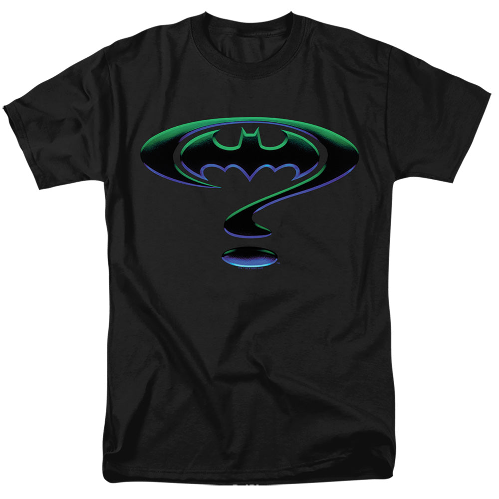 Batman Forever Question Mark Logo Mens T Shirt Black