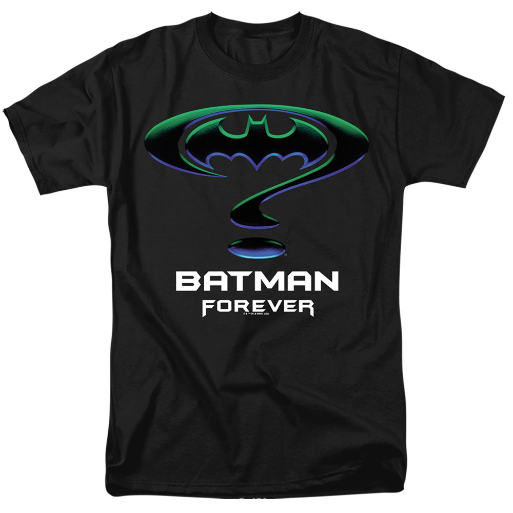Batman Forever Logo With Title Mens T Shirt Black