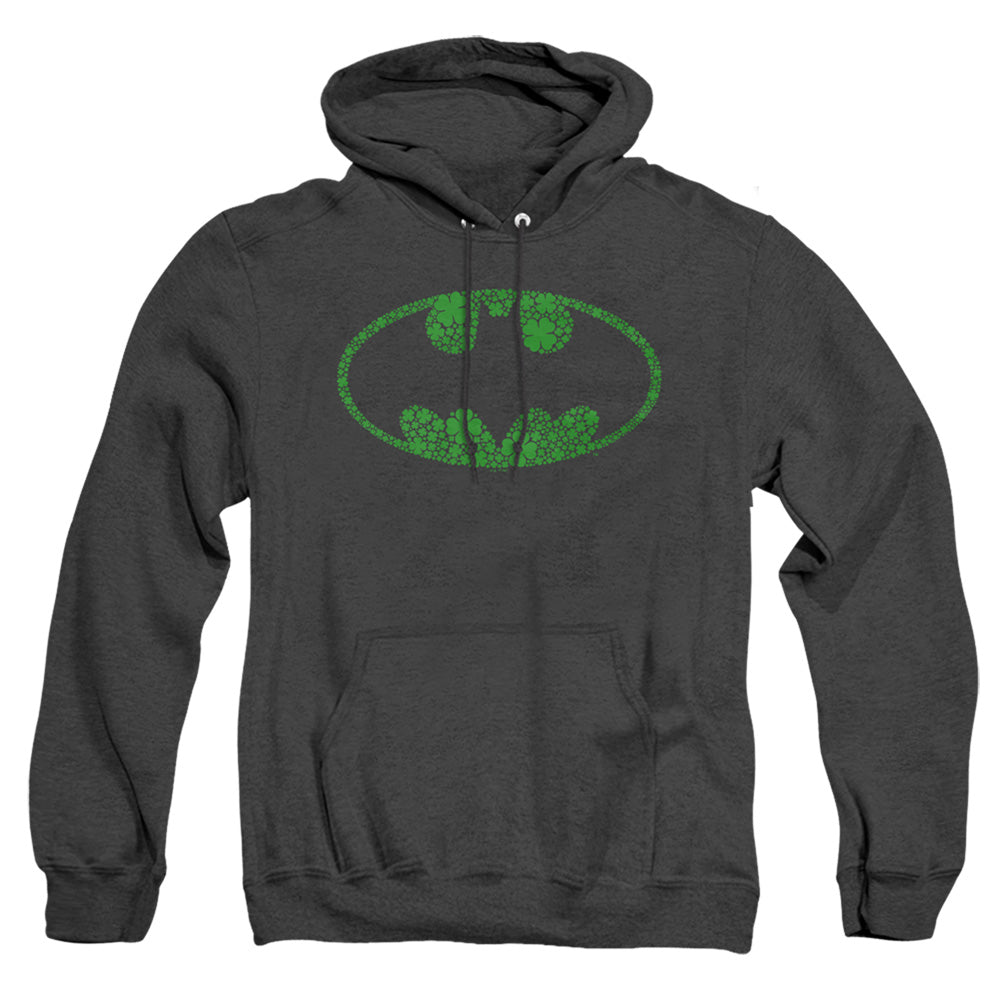 Batman St. Patrick'S Day Shamrock Logo Heather Mens Hoodie Black