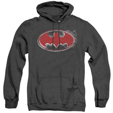 Load image into Gallery viewer, Batman Hardcore Noir Bat Logo Heather Mens Hoodie Black
