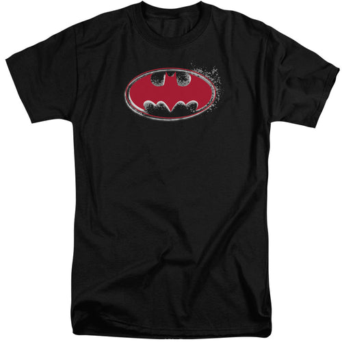 Batman Hardcore Noir Bat Logo Mens Tall T Shirt Black