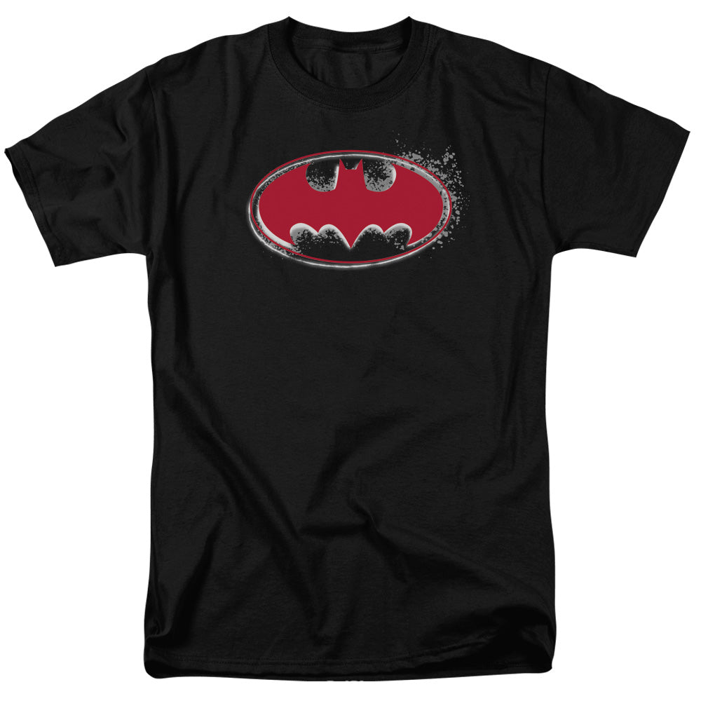 Batman Hardcore Noir Bat Logo Mens T Shirt Black