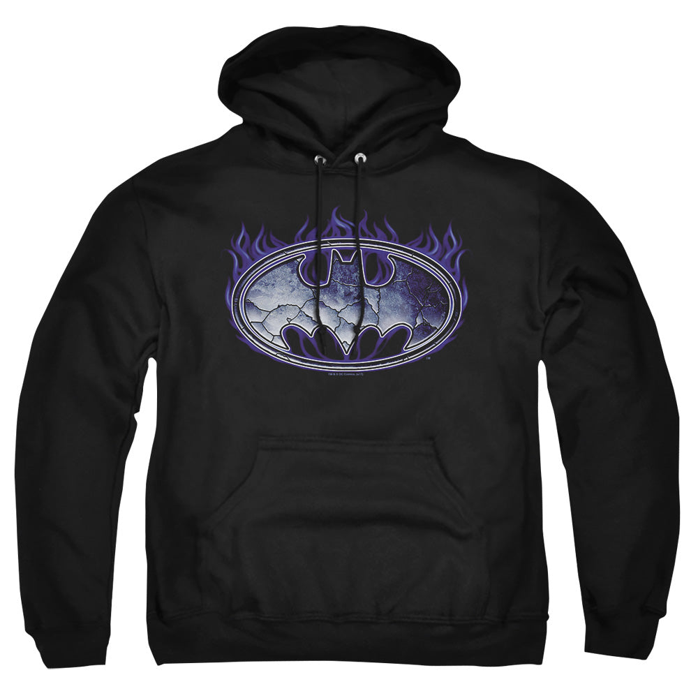Batman Cracked Shield Mens Hoodie Black