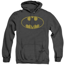 Load image into Gallery viewer, Batman Washed Bat Logo Heather Mens Hoodie Black
