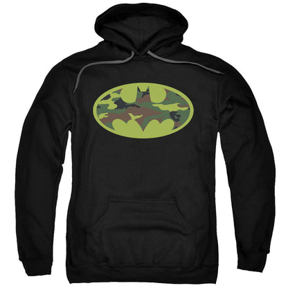 Batman Camo Logo Mens Hoodie Black