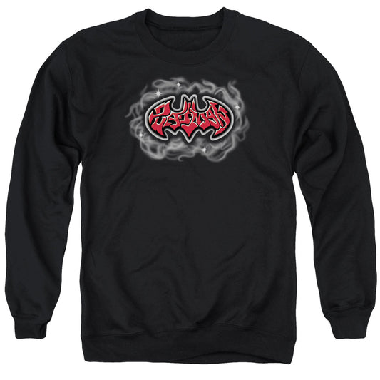 Batman Hip Hop Logo Mens Crewneck Sweatshirt Black