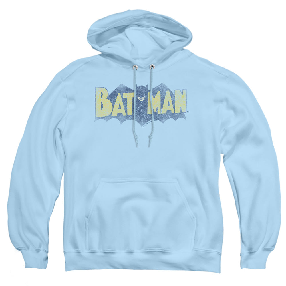 Batman Vintage Logo Mens Hoodie Light Blue