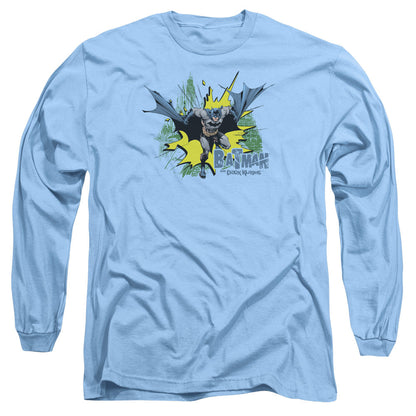 Batman City Splash Mens Long Sleeve Shirt Carolina Blue