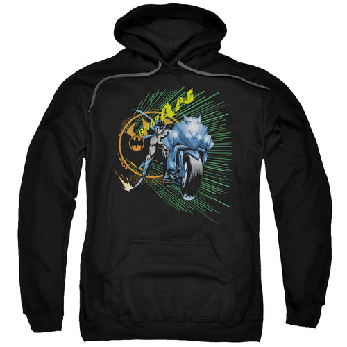 Batman Batcycle Mens Hoodie Black