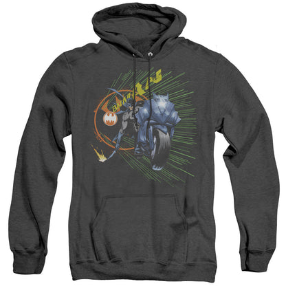 Batman Batcycle Heather Mens Hoodie Black