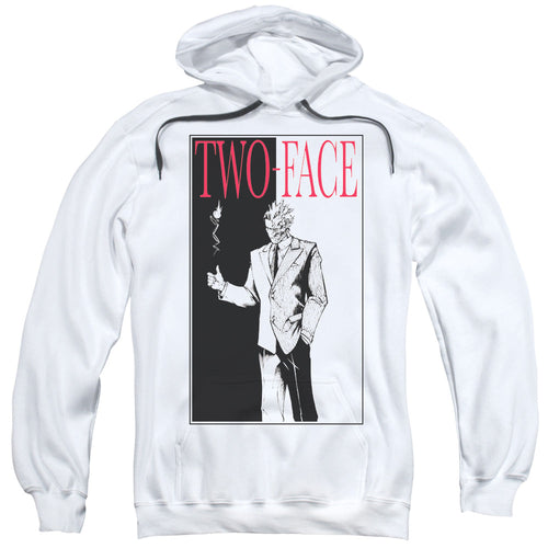 Batman Two Face Mens Hoodie White