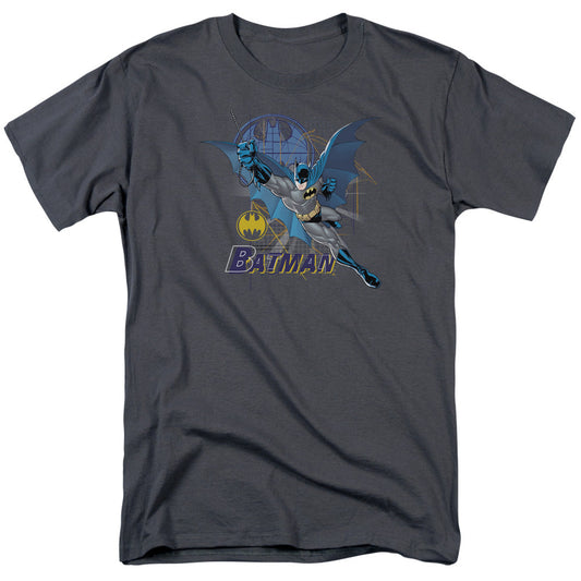 Batman Cape Outstretched Mens T Shirt Charcoal