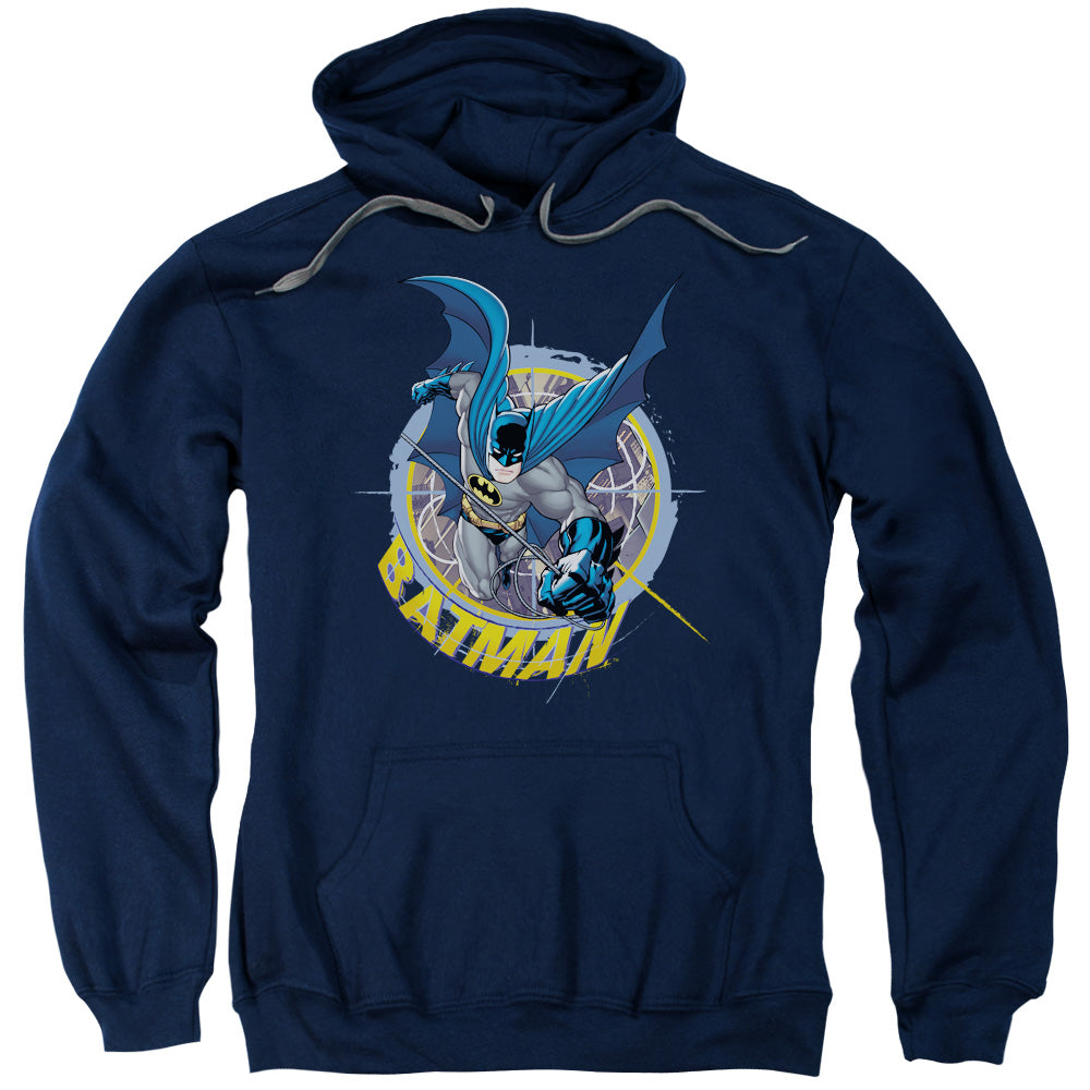 Batman In The Crosshairs Mens Hoodie Navy Blue